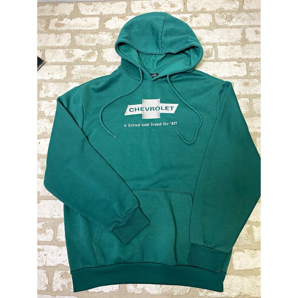Chemistry Chevy Sportvan Vintage Ad Hoodie Dark Green Size M
